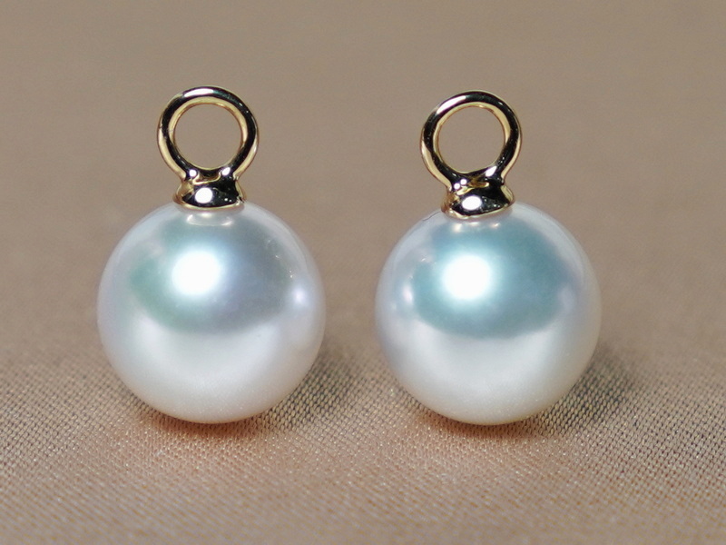 Japonské akoya perly so zlatými očkami 14K WW018YE-A Japonské akoya perly so zlatými očkami 14K WW018YE-A