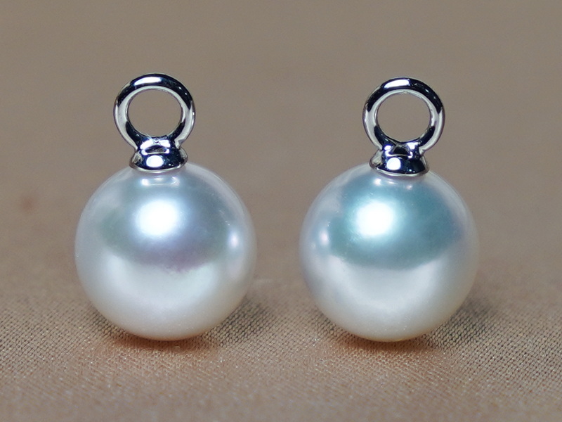 Japonské akoya perly so zlatými očkami WW018WE-A Japonské akoya perly so zlatými očkami WW018WE-A