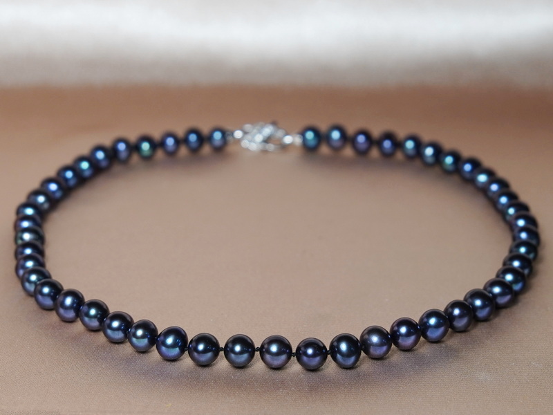 Náhrdelník čierne riečne perly NRSN7585AAAbAE Náhrdelník čierne riečne perly NRSN7585AAAbAE