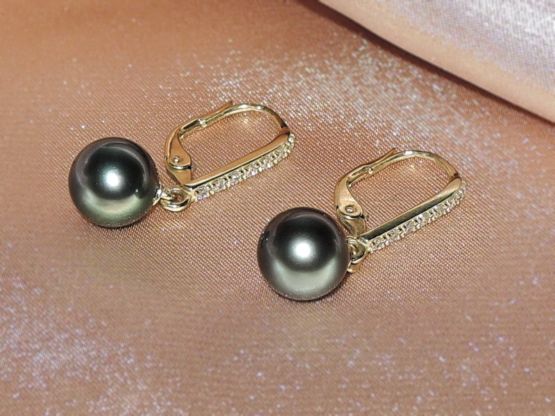 Perlové náušnice BC024YE-TAA+ Perlové náušnice BC024YE-TAA+