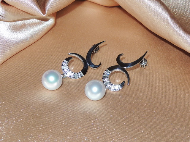 Perlové náušnice BC03WE-W Perlové náušnice BC03WE-W