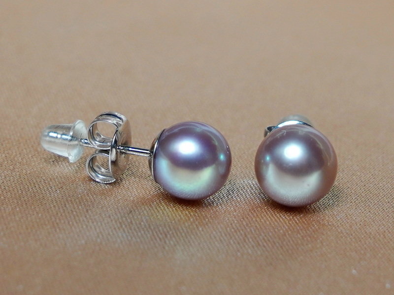 Zlaté náušnice 14K s riečnymi perlami AAA FLE585AAAwP Zlaté náušnice 14K s riečnymi perlami AAA FLE585AAAwP