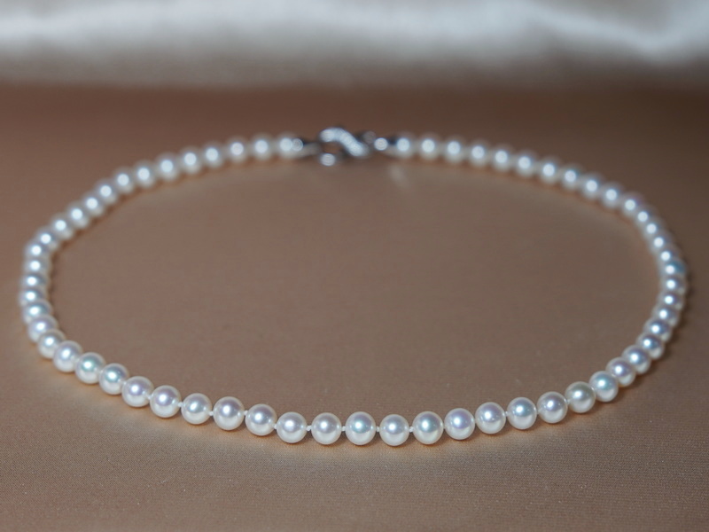 Perlový náhrdelník sladkovodné perly 6 - 6,5 mm AAA RSN6065AAAwA Perlový náhrdelník sladkovodné perly 6 - 6,5 mm AAA RSN6065AAAwA