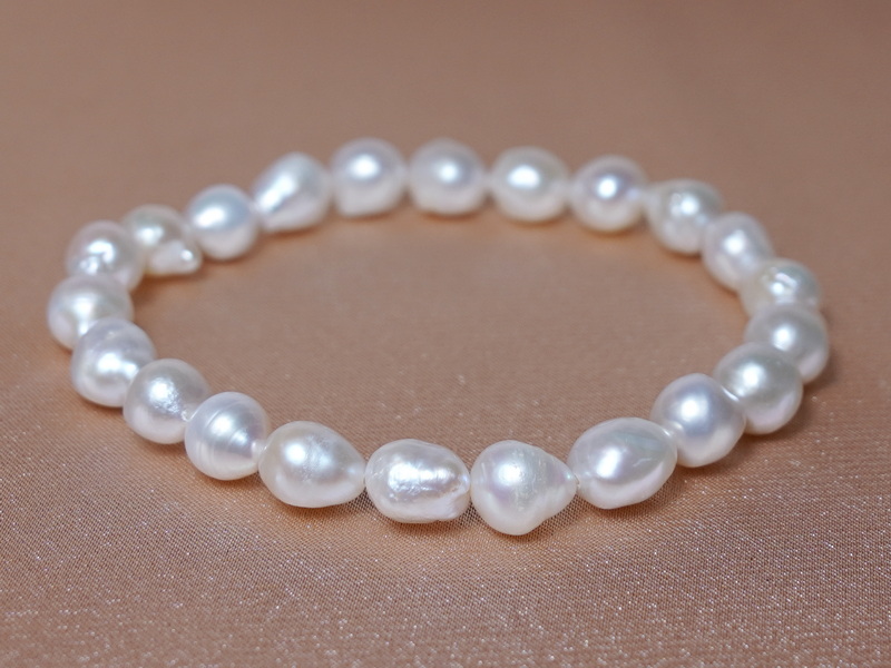 Perlový náramok naťahovací biele perly OB7080wG Perlový náramok naťahovací biele perly OB7080wG