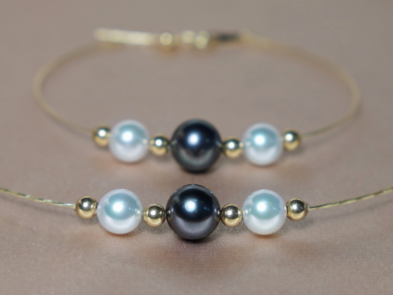 Perlový set 18K tahitské a akoya perly WW015YS-TA Perlový set 18K tahitské a akoya perly WW015YS-TA