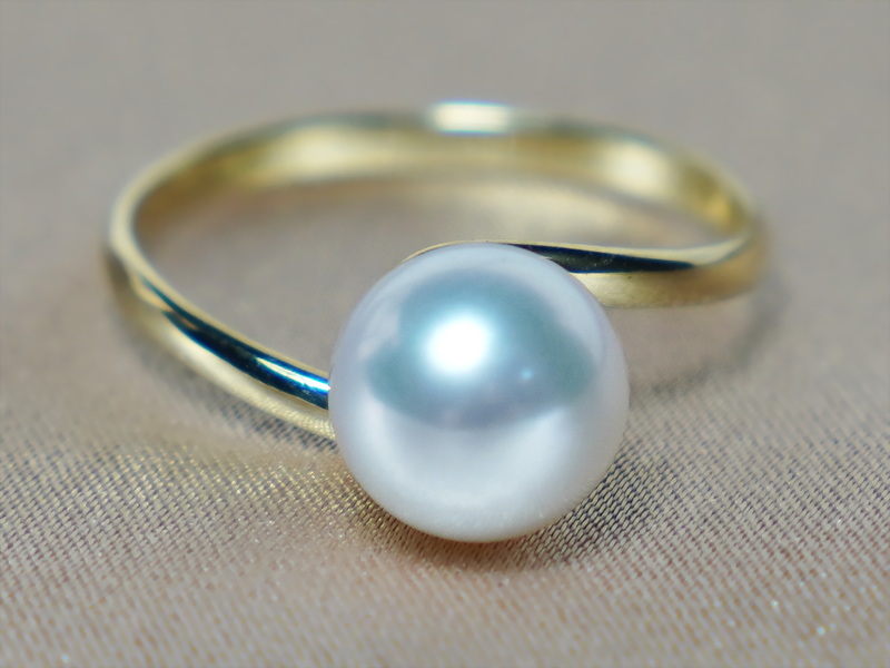 Zlatý prsteň 14K s japonskou akoya perlou BC028YR-A Zlatý prsteň 14K s japonskou akoya perlou BC028YR-A
