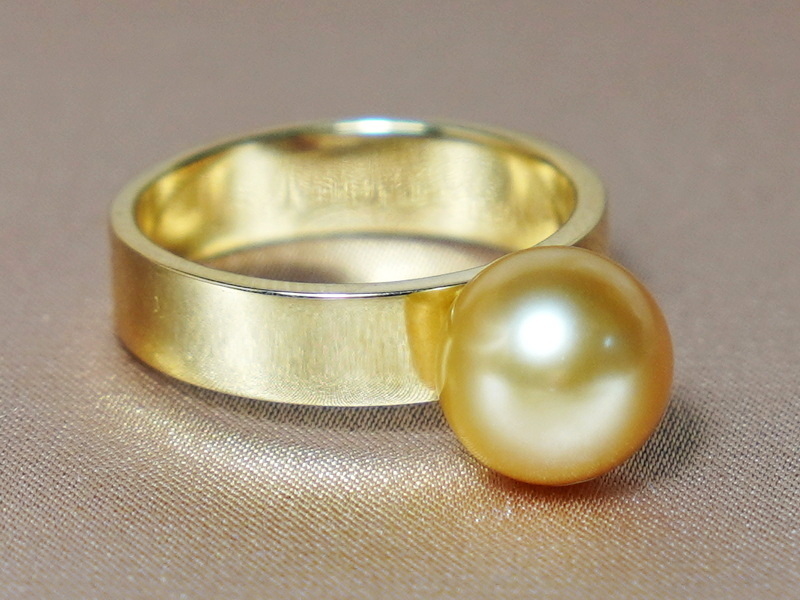 Zlatý prsteň s perlou Južného pacifiku BC032YR-G Zlatý prsteň s perlou Južného pacifiku BC032YR-G