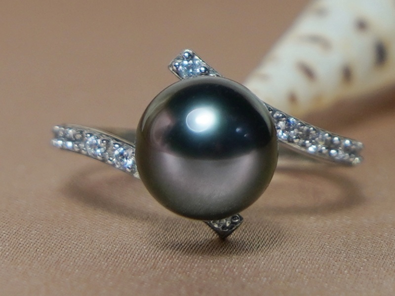 Prsteň s tahitskou perlou 14K BC029WR-T Prsteň s tahitskou perlou 14K BC029WR-T