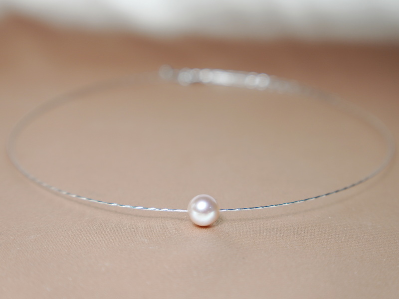 Ružová riečna perla na zlatom lanku WW01WN-FP Ružová riečna perla na zlatom lanku WW01WN-FP