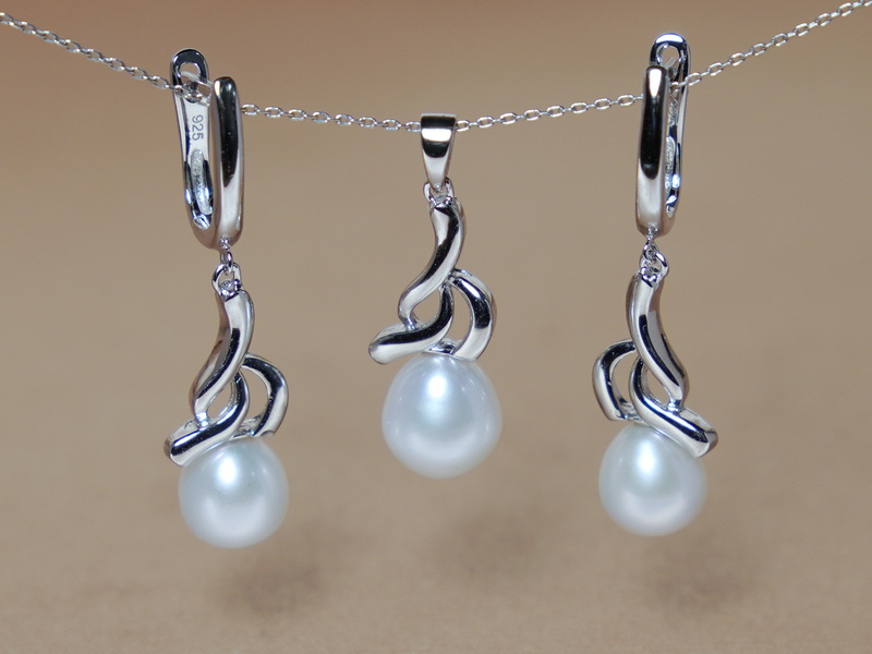 Strieborná súprava šperkov so sladkovodnými perlami PS2158SH Strieborná súprava šperkov so sladkovodnými perlami PS2158SH