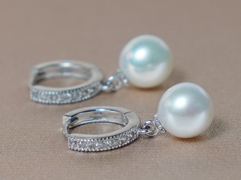 Strieborné náušnice s perlou RSE300AAwG Strieborné náušnice s perlou RSE300AAwG