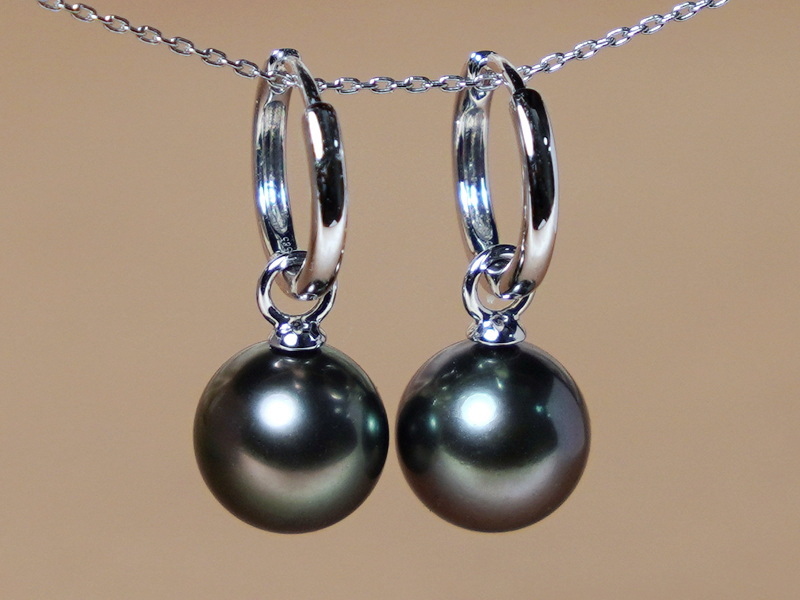 Zlaté náušnice 14K z pravých tahitských perál WW017WE-T Zlaté náušnice 14K z pravých tahitských perál WW017WE-T