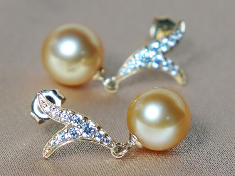 Zlaté náušnice s perlou WW06YVE-G Zlaté náušnice s perlou WW06YVE-G