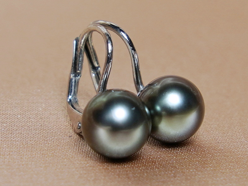 Zlaté náušnice 14K s tahitskými perlami AAA DS701WE-T Zlaté náušnice 14K s tahitskými perlami AAA DS701WE-T