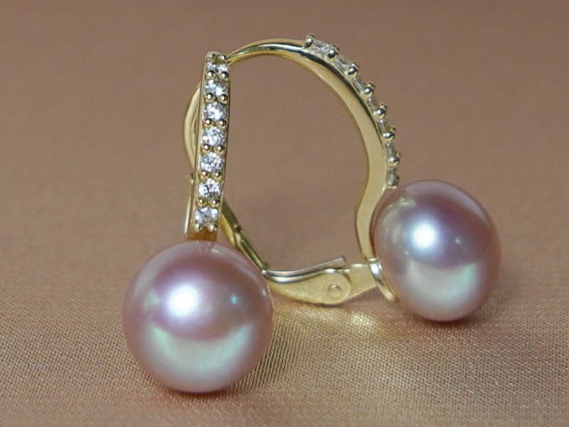 Zlaté perlové náušnice 14K BC021YBE-L Zlaté perlové náušnice 14K BC021YBE-L