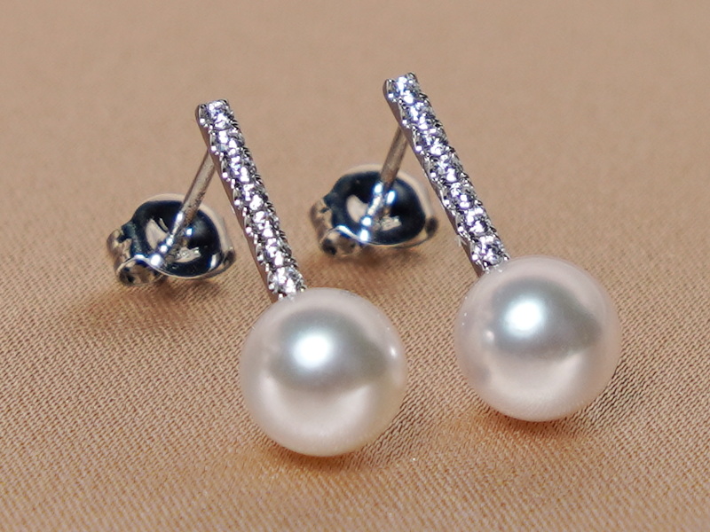 Zlaté perlové náušnice sladkovodné perly WW015WE-FW Zlaté perlové náušnice sladkovodné perly WW015WE-FW