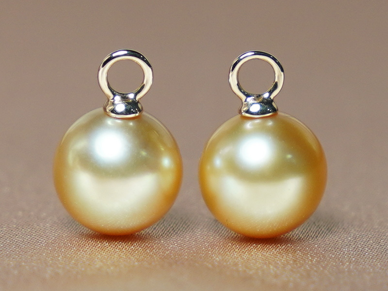 Zlatožlté perly Južného Pacifiku so zlatými očkami 14K WW018YE-G Zlatožlté perly Južného Pacifiku so zlatými očkami 14K WW018YE-G