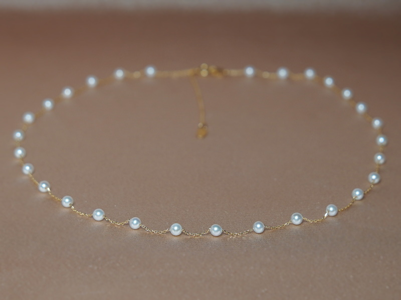 Zlatý náhrdelník 18K s pravými sladkovodnými perlami PN478SP Zlatý náhrdelník 18K s pravými sladkovodnými perlami PN478SP