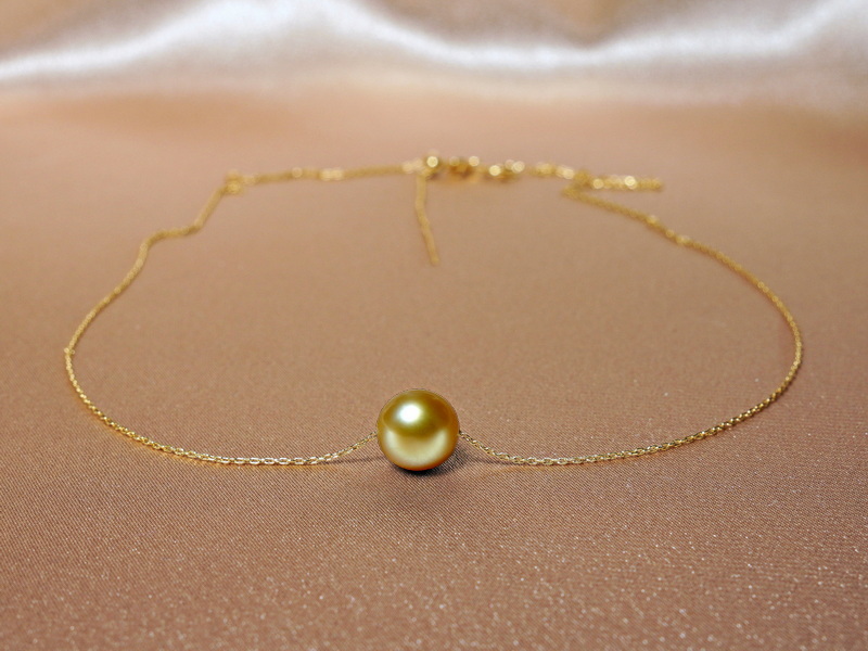 Zlatý náhrdelník 14K s perlou Južného Pacifiku AAA GSP100B Zlatý náhrdelník 14K s perlou Južného Pacifiku AAA GSP100B