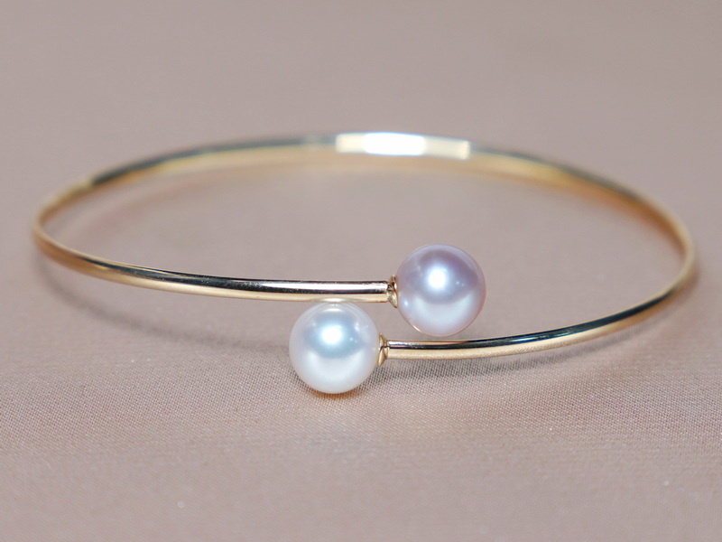 Zlatý náramok 18K s pravými perlami AAA WW08YB-WP Zlatý náramok 18K s pravými perlami AAA WW08YB-WP