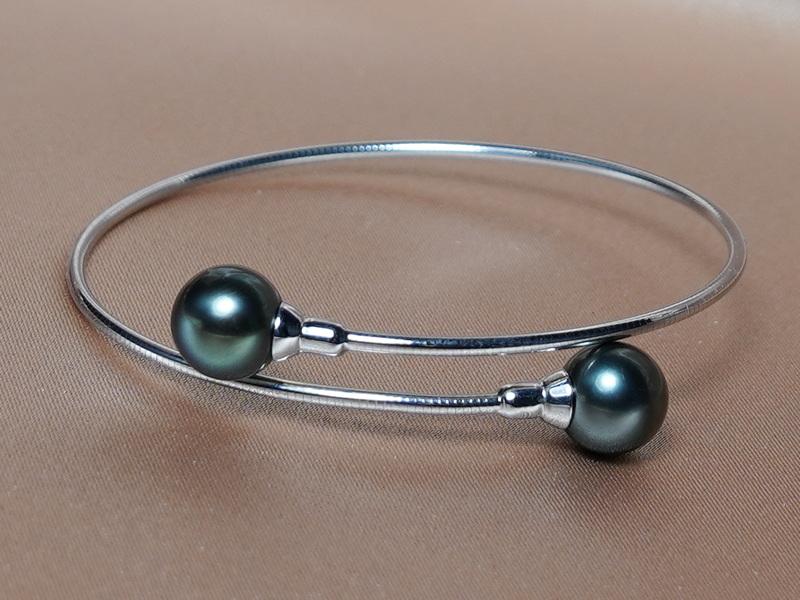 Zlatý náramok 18K s tahitskými perlami AAA TPB100w-B Zlatý náramok 18K s tahitskými perlami AAA TPB100w-B