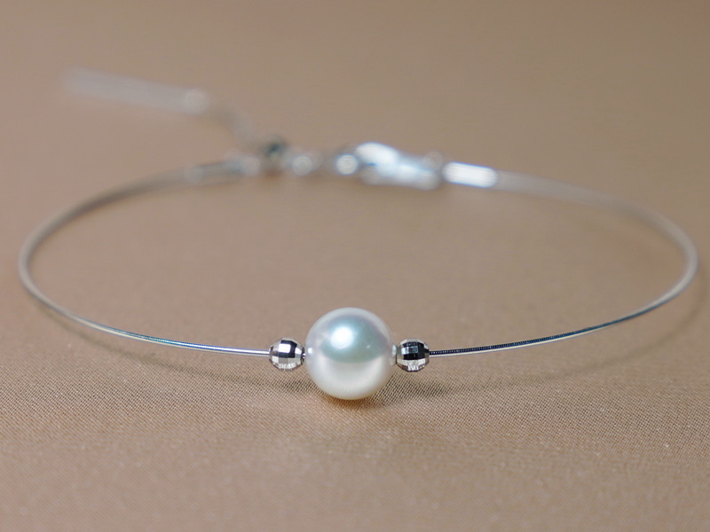 Zlatý náramok so sladkovodnou perlou WW07WB-FW Zlatý náramok so sladkovodnou perlou WW07WB-FW