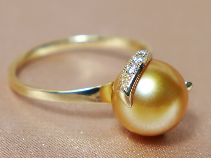Zlatý prsteň 14K s perlou Južného Pacifiku AAA BC05YR-G Zlatý prsteň 14K s perlou Južného Pacifiku AAA BC05YR-G