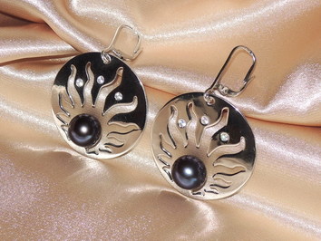 Perlové náušnice BC01SE-B Perlové náušnice BC01SE-B