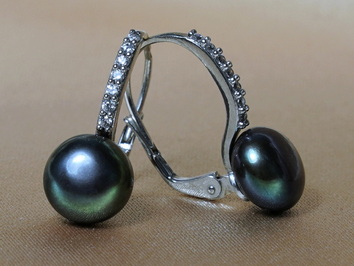 Perlové náušnice BC021SBE-B Perlové náušnice BC021SBE-B