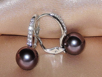 Perlové náušnice BC021SE-B Perlové náušnice BC021SE-B