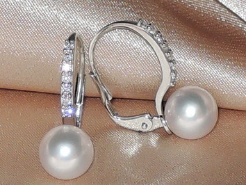 Perlové náušnice BC021SE-W Perlové náušnice BC021SE-W