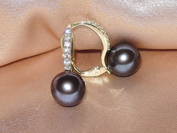 Perlové náušnice BC021YFE-B Perlové náušnice BC021YFE-B