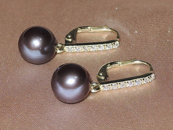 Perlové náušnice BC024YFE-B Perlové náušnice BC024YFE-B