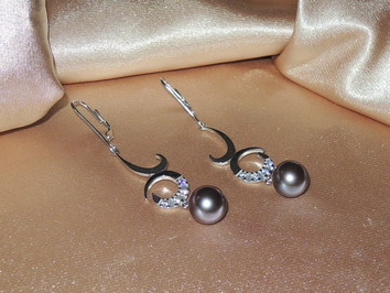Perlové náušnice BC03SE-B Perlové náušnice BC03SE-B