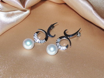 Perlové náušnice BC03WE-W Perlové náušnice BC03WE-W