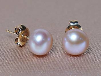 14K zlaté napichovacie perlové náušnice BFE585AAAyP-P 14K zlaté napichovacie perlové náušnice BFE585AAAyP-P