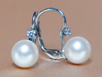 Perlové náušnice biele sladkovodné perly BC022SE-W Perlové náušnice biele sladkovodné perly BC022SE-W