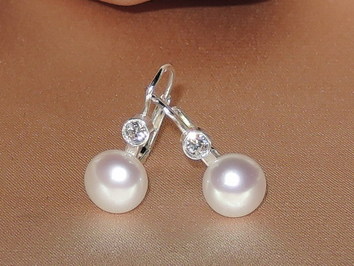 Perlové náušnice DS222WBE-W Perlové náušnice DS222WBE-W