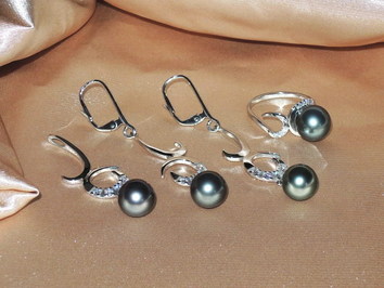 Šperky s tahitskými perlami a briliantmi v 14K zlate BC03WS-T Šperky s tahitskými perlami a briliantmi v 14K zlate BC03WS-T