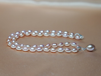 Perlový náhrdelník pravé ružové riečne perly FNS026J Perlový náhrdelník pravé ružové riečne perly FNS026J