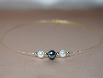 Perlový náhrdelník 18K tahitská a akoya perly WW15YN-TA Perlový náhrdelník 18K tahitská a akoya perly WW15YN-TA