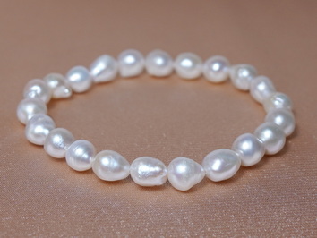 Perlový náramok naťahovací biele perly OB7080wG Perlový náramok naťahovací biele perly OB7080wG