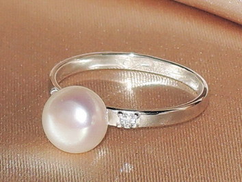 Prsteň s perlou BC027SBR-W Prsteň s perlou BC027SBR-W