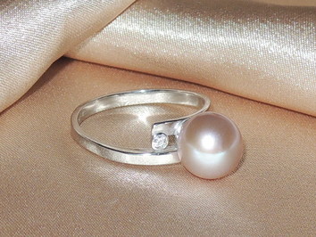 Prsteň s perlou BC04SR-P Prsteň s perlou BC04SR-P