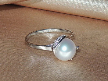 Prsteň s perlou BC05WR-W Prsteň s perlou BC05WR-W