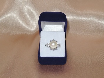 Prsteň so sladkovodnou perlou PR200w Prsteň so sladkovodnou perlou PR200w