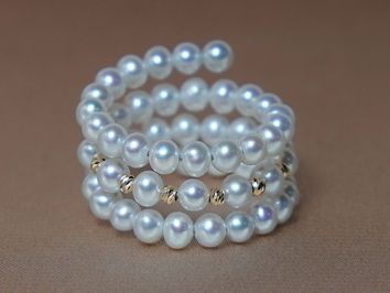 Prsteň z pravých perál a 18K zlata PR15SP Prsteň z pravých perál a 18K zlata PR15SP