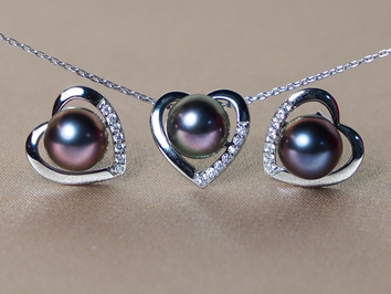 Set šperkov z riečnych perál AAA v zlate WW013WS-FB Set šperkov z riečnych perál AAA v zlate WW013WS-FB