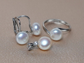 Šperky s riečnymi perlami BC190SBS-W Šperky s riečnymi perlami BC190SBS-W