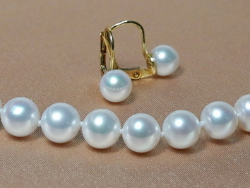 Súprava šperkov z riečnych perál AAA v 14K zlate RSET777AAAwA Súprava šperkov z riečnych perál AAA v 14K zlate RSET777AAAwA